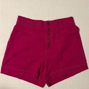 Hot pink high waisted shorts